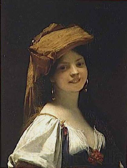 Jules Joseph Lefebvre La jeune rieuse France oil painting art